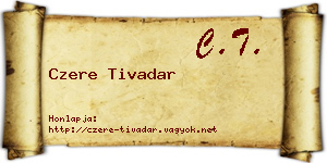 Czere Tivadar névjegykártya